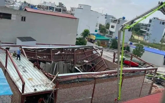 Thái Bình: Sập nhà đang xây khiến nhiều người thương vong
