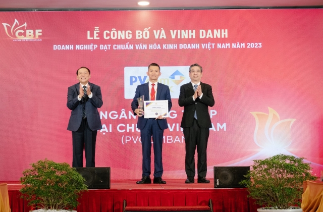 PVcomBank được vinh danh là “Doanh nghiệp đạt chuẩn văn hóa kinh doanh Việt Nam”