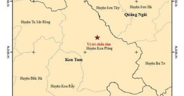 Xảy ra động đất mạnh 4 độ richter tại Kon Tum