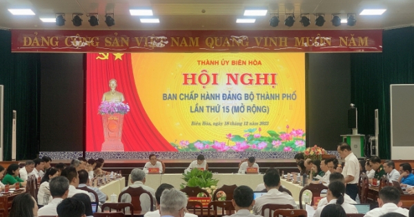 Thành ủy TP Biên Hòa tổ chức hội nghị BCH Đảng bộ lần thứ 15