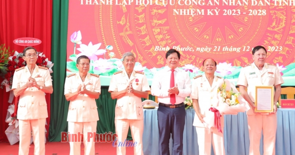 Thiếu tướng Trần Thắng Phúc được bầu làm Chủ tịch Hội Cựu CAND tỉnh Bình Phước