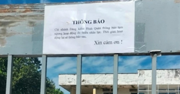 Đồng Nai: Trung tâm đăng kiểm 60-03S bất ngờ tạm đóng cửa