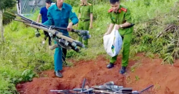 Đắk Nông: Hàng nghìn vũ khí, vật liệu nổ người dân giao nộp được tiêu hủy